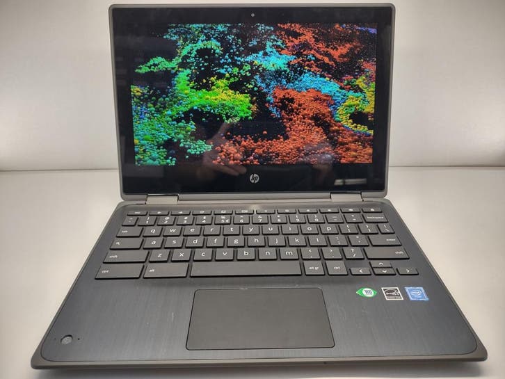 HP Chromebook x360 11 G3 4GB RAM laptop tablet in een touchs, Computers en Software, Chromebooks, 11 inch, 32 GB of minder, Touchscreen