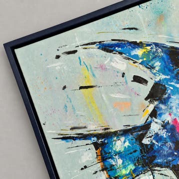 Piotr Piskorz Mystery of Blue moon Original painting XXL, Antiek en Kunst, Acrylverf, Hout, Ophalen of Verzenden, Dieren