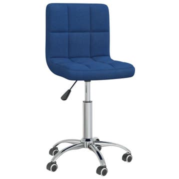 vidaXL Eetkamerstoel draaibaar stof blauw, Verzenden, Nieuw, Blauw
