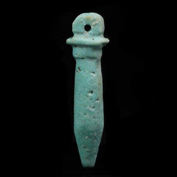 Oude Egypte, late periode Faience Wadj Papyrus Sceptre