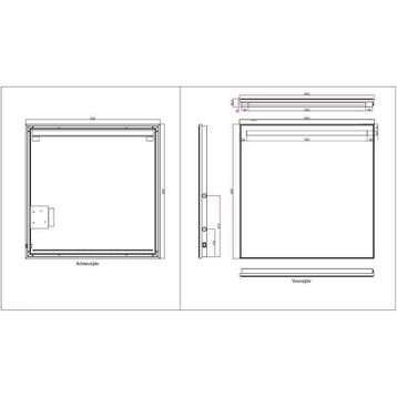 Ambi+ Condensvrije Spiegel 60X60 Cm Met Led Verlichting, Ophalen of Verzenden, Nieuw