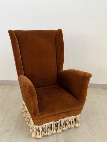 Fauteuil - Hout, Textiel