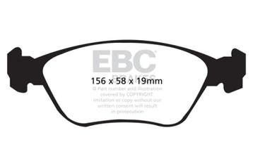 EBC 98-05 Volvo C70 2.3 Turbo T5 (16in Wheels) Redstuff, Ophalen of Verzenden, Nieuw