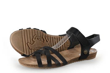 Mustang Sandalen in maat 38 Zwart, Kleding | Dames, Verzenden, Zwart, Sandalen of Muiltjes, Zo goed als nieuw