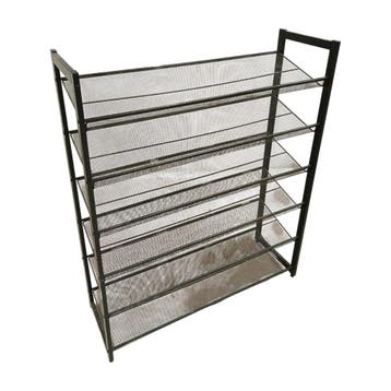 Schoenenrek 5-laags, zwart, 92x31x112 cm, gebruikt, Ophalen of Verzenden, Gebruikt, Overige typen