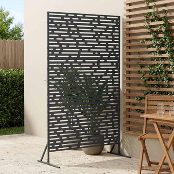 vidaXL Privacyscherm 100 x 50 x 180 cm Staal Antraciet, Verzenden, Nieuw, IJzer