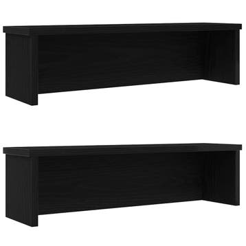 vidaXL Keukenrekken stapelbaar 2 st 60x15x16 cm zwart, Verzenden, Nieuw