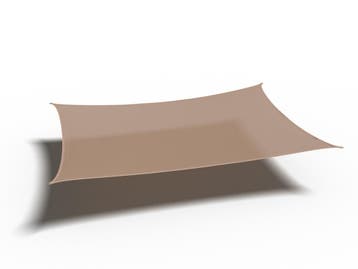 Nesling Coolfit schaduwdoek rechthoek zand 3x5 m., Verzenden, Nieuw