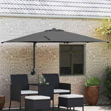 vidaXL Tuinparasol Antraciet 248,5 x 247,5 x 160 cm, Tuin en Terras, Parasols, Verzenden, Nieuw, 2 tot 3 meter