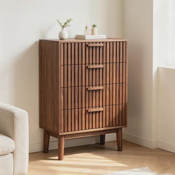 Anajqaqia Commode met 4 Lades - Stijlvolle Houten Opbergkast, Huis en Inrichting, Verzenden, Nieuw