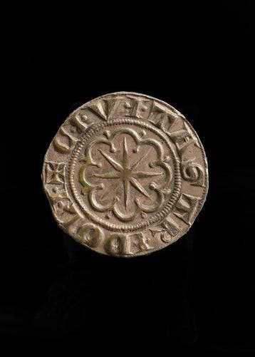 Middeleeuwen, kruisvaardersperiode Zilver Geslagen munt van