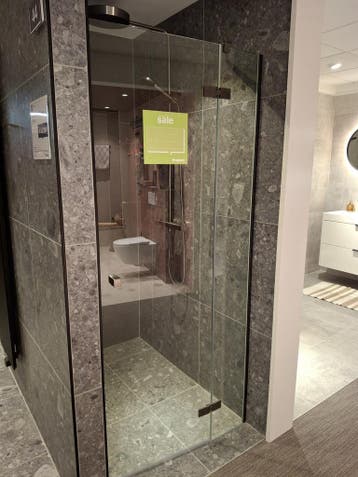 Douchecabine 90x200 Geborsteld Zwart Nisdraaideur 0038 - 44, Ophalen, Nieuw, Glas, Douche