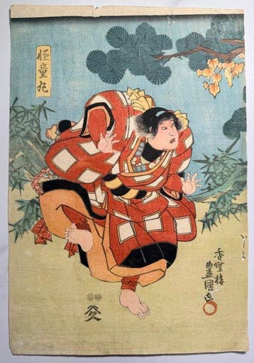 Utagawa Toyokuni III / Kunisada (1786–1865) – Kaidomaru –, Antiek en Kunst