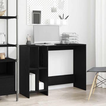 vidaXL Bureau Zwart Eiken Bewerkt hout 102,5 x 35 x 75 cm, Verzenden, Nieuw