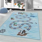 Kindervloerkleed | Play | Piraat | Lichtblauw | 100x150 cm, Verzenden, Nieuw