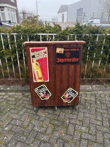 Gebruikte Verrijdbare Bar Vintage/Café, Ophalen, Nieuw