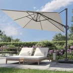 Voyager T2 zweefparasol 270x270 cm Havanna met 90KG voet en, Tuin en Terras, Parasols, Ophalen of Verzenden, Nieuw
