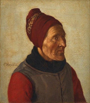 Christian Thørrestrup (1823–1892) - Portrait of an Elderly