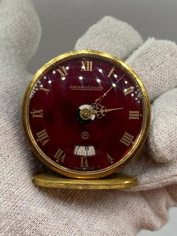 Wekker, Tafelklok - Jaeger-LeCoultre - Verguld, Emaille -