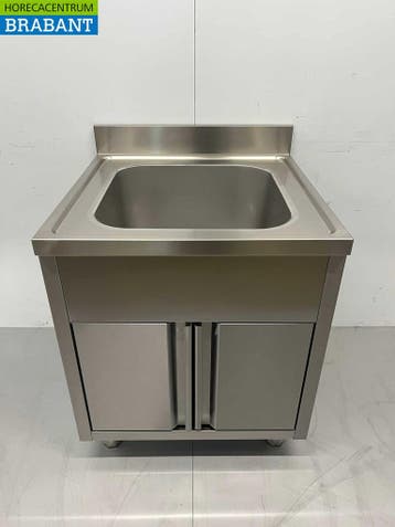 HCB RVS Spoeltafel Spoelbak klapdeuren Premium-line 70 cm, Ophalen of Verzenden, Nieuw in verpakking