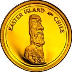Fiji. 5 Dollars 2006 Moai - Easter Island in Chile with