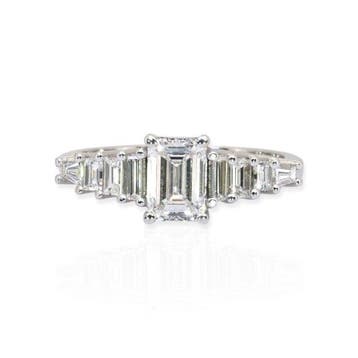 Ring - 18 karaat Witgoud - 1.52ct. tw. Diamant (Natuurlijk), Nieuw