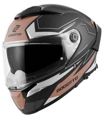 Bogotto FF118 Vilial Mat Zwart Bruin Integraalhelm, Nieuw met kaartje, Overige merken, Heren, Verzenden