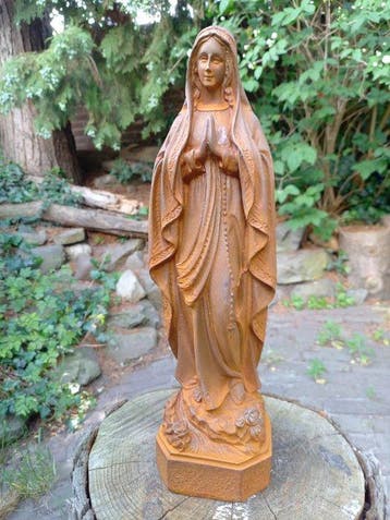 Beeld, Saint Mary the Virgin - 38 cm - Gietijzer, Antiek en Kunst