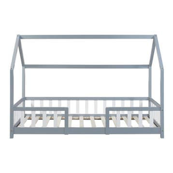 Kinderbed Sisimiut met uitvalbeveiliging 90x200 lichtgrijs e, Verzenden, Nieuw
