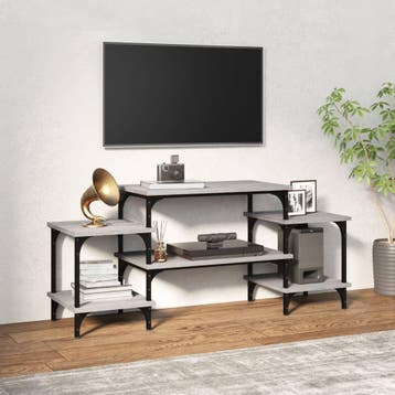 vidaXL Tv-meubel 117x35x52 cm bewerkt hout grijs sonoma, Huis en Inrichting, Kasten | Televisiemeubels, 100 tot 150 cm, Verzenden