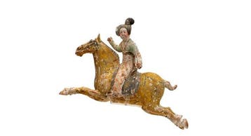 Oud Chinees, Tang-dynastie Terracotta Beschilderd rood