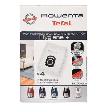 Rowenta ZR200520 microvezel stofzuigerzakken 4, origineel, Verzenden, Nieuw, Rowenta