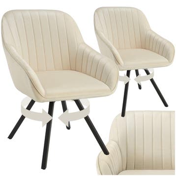 Draaibare fluwelen stoel Snug, gestoffeerd, Huis en Inrichting, Stoelen, Verzenden, Nieuw
