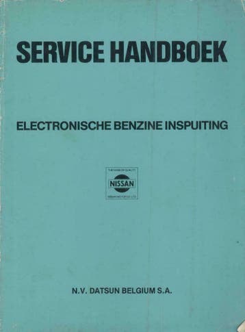 Origineel Nissan electronische benzine inspuiting handboek, Verzenden
