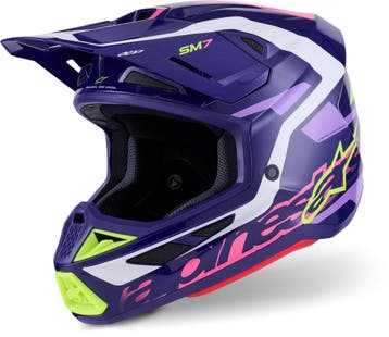 Alpinestars S-M7 Deed Lila Crosshelm, XXL, Nieuw met kaartje, Overige merken, Heren