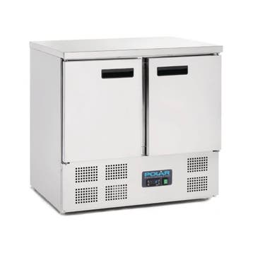 Polar Koelwerkbank 2 Deurs 90x70x(h)85cm Met Wielen, Verzenden, Nieuw in verpakking