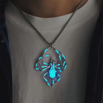 Glow-in-the-Dark Spider Hanger Ketting - Luminous Halloween
