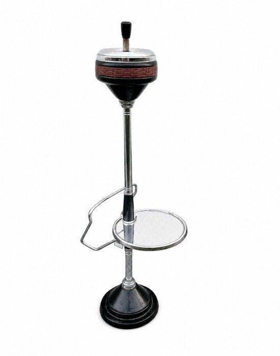 Asbak - Metaal - Vintage staande rookstandaard met asbak,, Antiek en Kunst, Kunst | Designobjecten