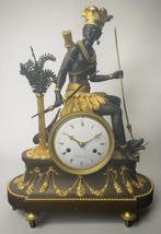 Figurale pendule - After Deverberie - Antiek - Verguld brons