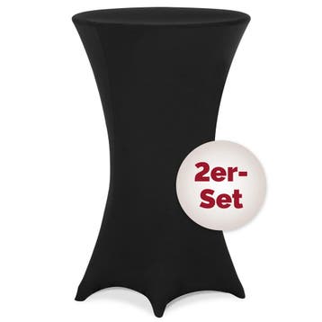 Statafelhoezen Set van 2 Zwart Ø60cm (Voor in Huis), Huis en Inrichting, Verzenden, Nieuw