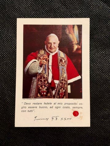Relikwie - Papier, Katoen - 1960-1970 - Paus Johannes XXIII