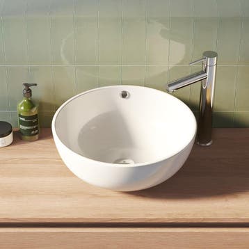 Brauer Sky Waskom - Rond - 43 cm - met Overloop - Keramiek -, Ophalen of Verzenden, Nieuw