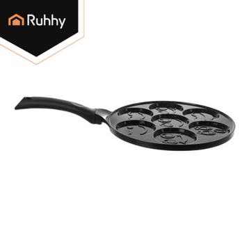 Ruhhy Zwarte mini pannenkoekenpan voor inductie en gas, 7..., Ophalen of Verzenden, Nieuw
