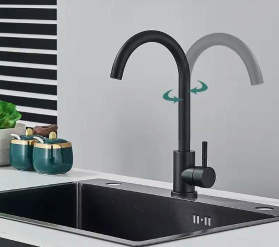 Hoge 360° Keukenkraan met Mengfunctie en Matte Look, Doe-het-zelf en Verbouw, Sanitair, Nieuw, Verzenden