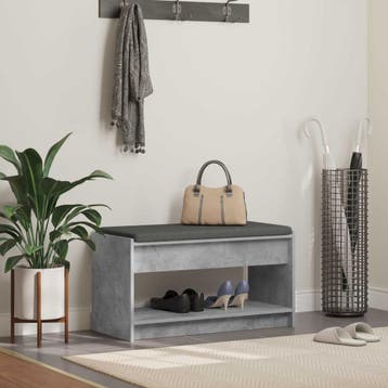 vidaXL Halbank Beton Grijs 83 x 38 x 45 cm, Verzenden, Nieuw
