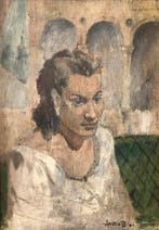 Angelo Brando (1878-1955) - Ritratto di Giovane donna, Antiek en Kunst, Kunst | Schilderijen | Klassiek