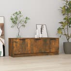 vidaXL Tv-meubel 102x35x36,5 cm bewerkt hout gerookt, 100 tot 150 cm, Verzenden, Nieuw, Minder dan 100 cm