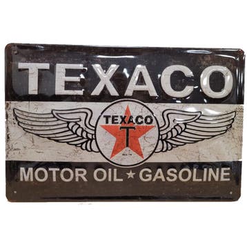 Texaco motor oil gasoline reclamebord, Ophalen of Verzenden, Nieuw