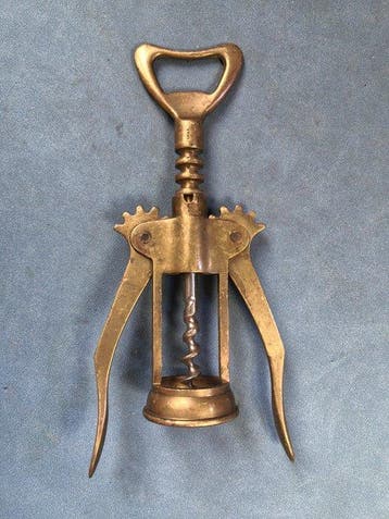 Italian Vintage Brass Double-Winged Wine Opener - Italian