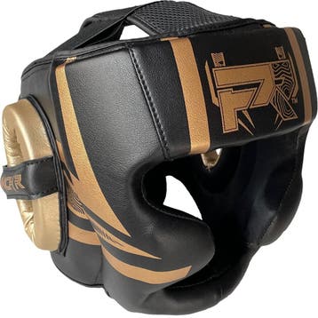 PunchR Vechtsport Hoofdbescherming Electric Zwart Goud, Dieren en Toebehoren, Pony's